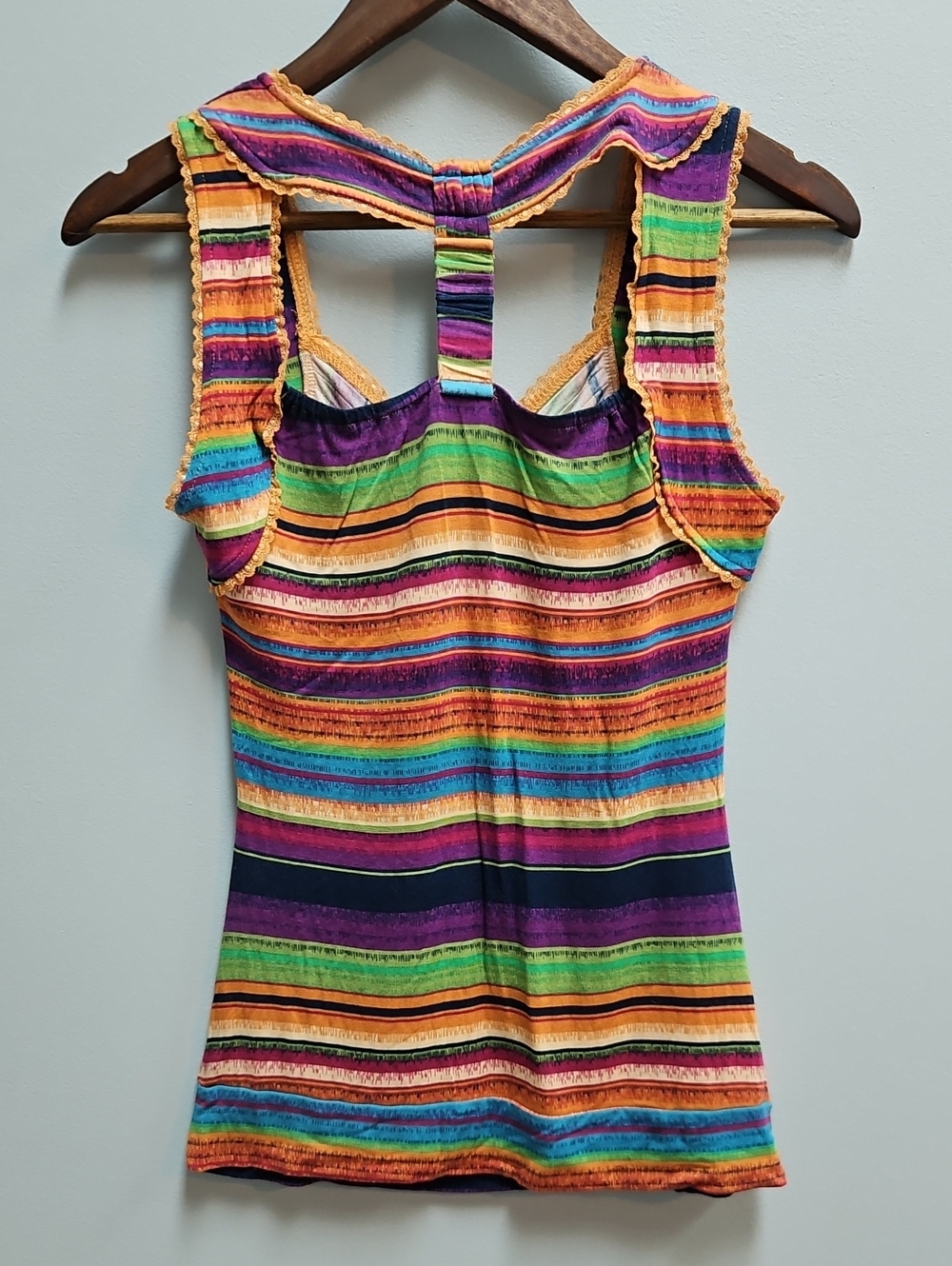 American Rag Colorful Striped Racerback Tank Top Medium - Picture 3 of 10